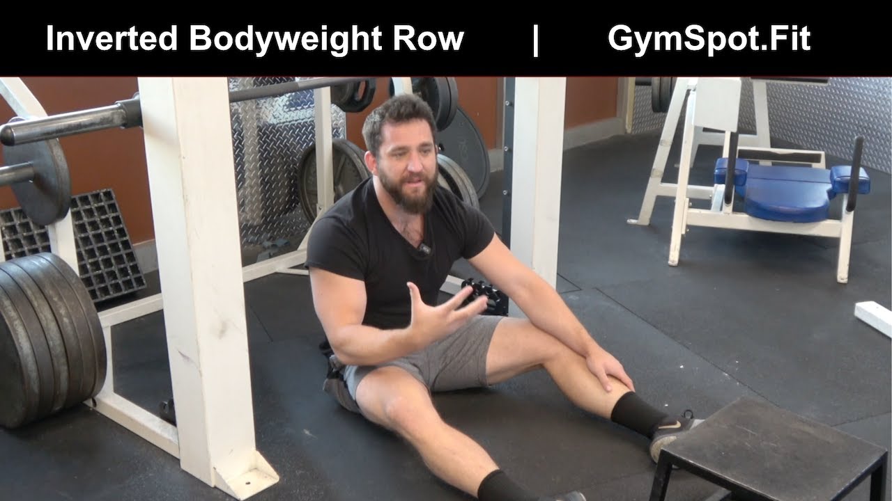 Inverted Bodyweight Row | GymSpot - YouTube