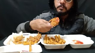 Asmr Burger Eating Chicken Burger And Fries