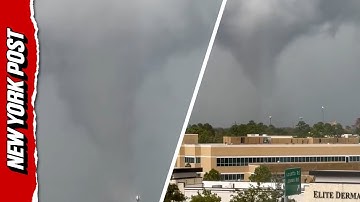 Video Captures Funnel Cloud Forming Over Texas