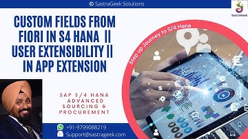 Custom Fields From Fiori in S4 Hana  ||  User Extensibility  || In App Extension