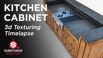 Kitchen Cabinet - Texturing Timelapse in Substance Painter [PART 2]