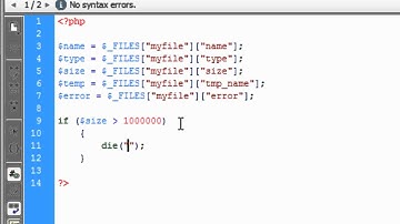 PHP: Creating A Upload Script (Part 2)