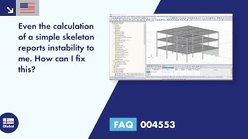 [EN] FAQ 004553 | There is always an instability, even when calculating a simple frame. How can I...