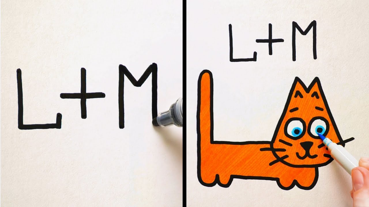 HOW TO DRAW WITH LETTERS