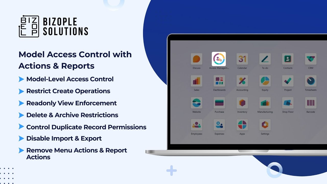 🔐 User Access Management – Model Access Control with Actions & Reports