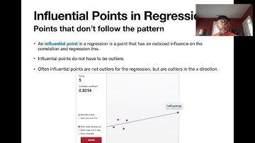 Outliers and Influential Points for a Regression