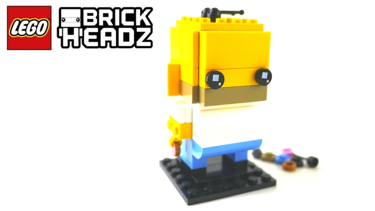 SWEET!! 2018 Lego Homer and Krusty the Clown Brickheadz!! Speed Build Time Lapse in 10 minutes!