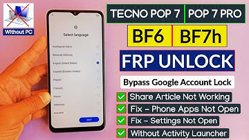 Tecno Pop 7 / Pop 7 Pro Frp Bypass Android 12 Without PC | Settings Not Open | Apps Not Working 2025