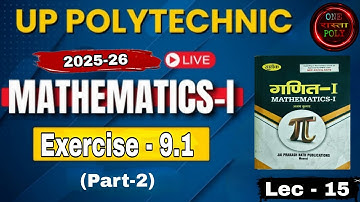 Applied math 1st chapter 9 | Polytechnic math 1st semester | Up Polytechnic | ONE WAY POLY 