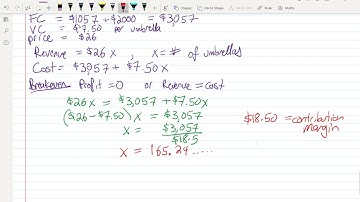 Business Math Lesson 6: Breakeven, part 6