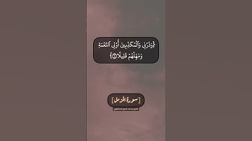 سورة المزمل الآية ٩ الى ١٤ بصوت الشيخ محمد صديق المنشاوي