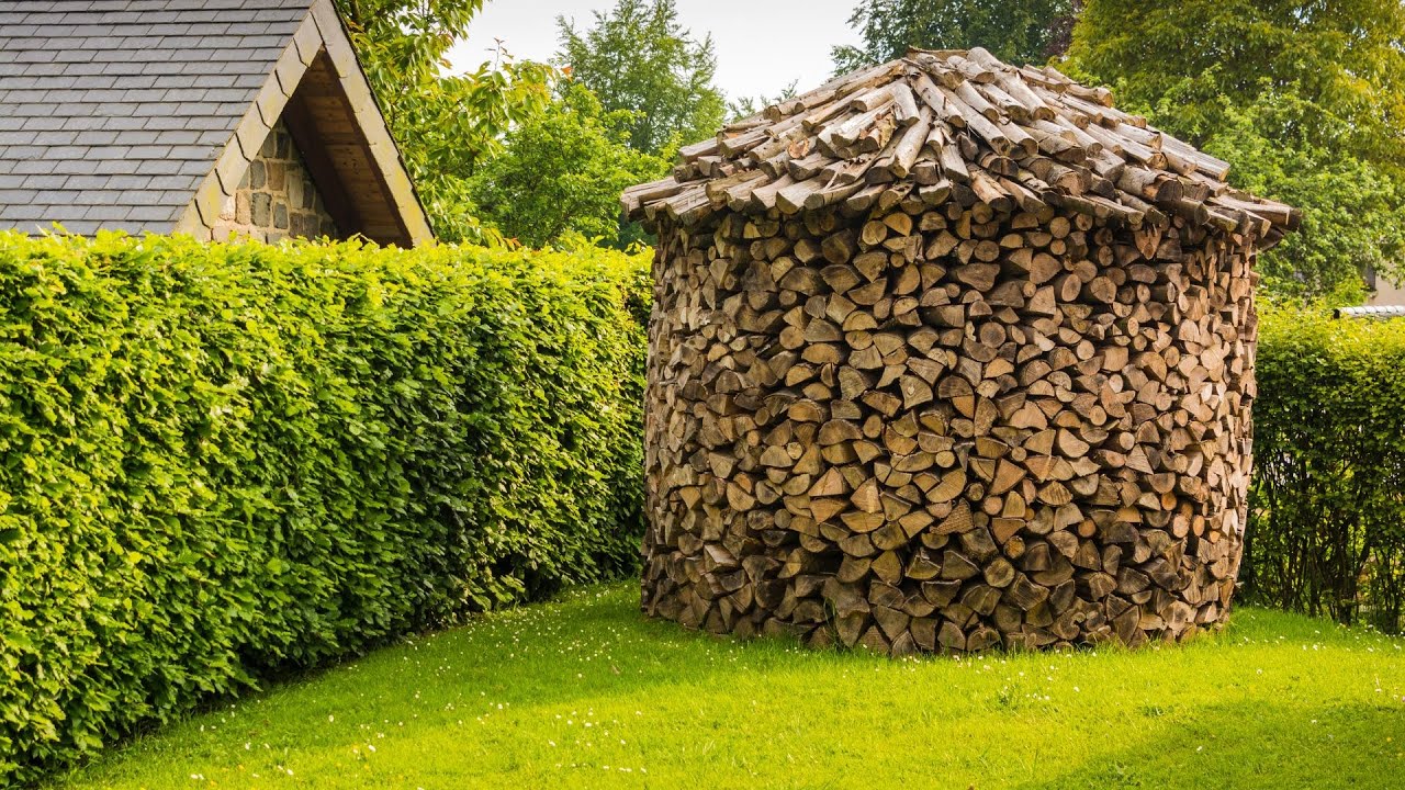 Moyen de stocker le bois de chauffage: Le rond de bois 