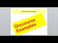 Discourse Analysis: Lesson 1: Discourse Definition AND  Interpreting Discourse