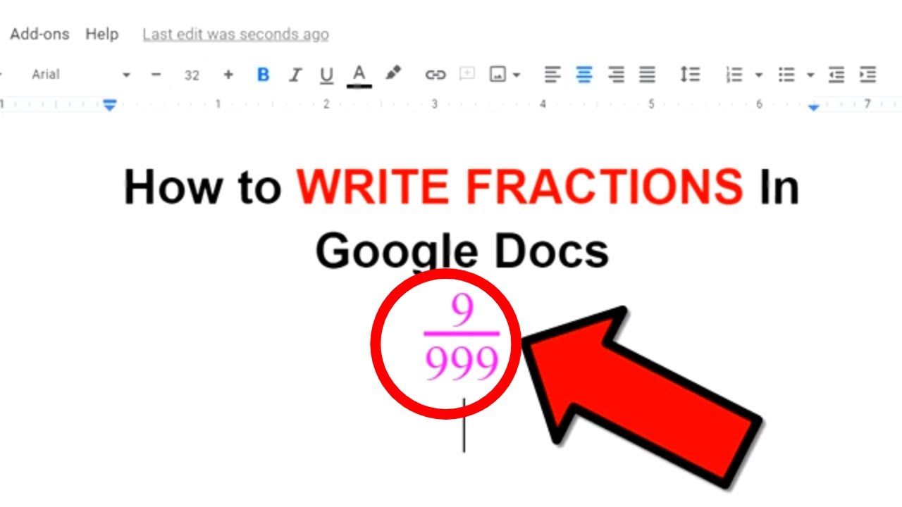 How to Write Fractions In Google Docs