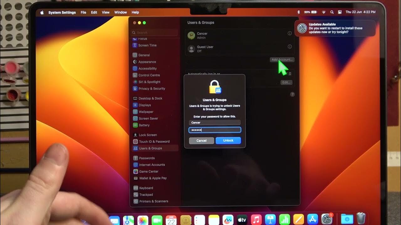 how-to-create-new-account-on-macbook-air-m2-2023-youtube
