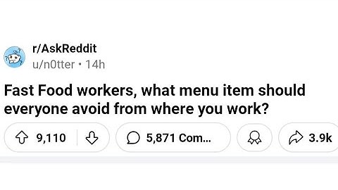 Fast Food workers, what menu item should everyone avoid from where you work?