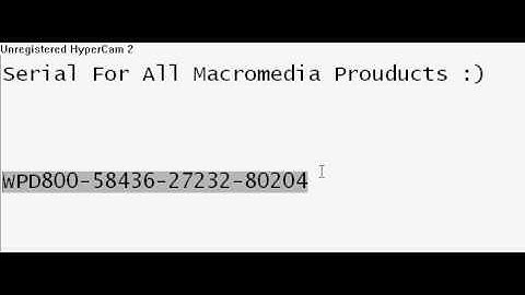 Serial For All Macromedia PRODUCTS.avi