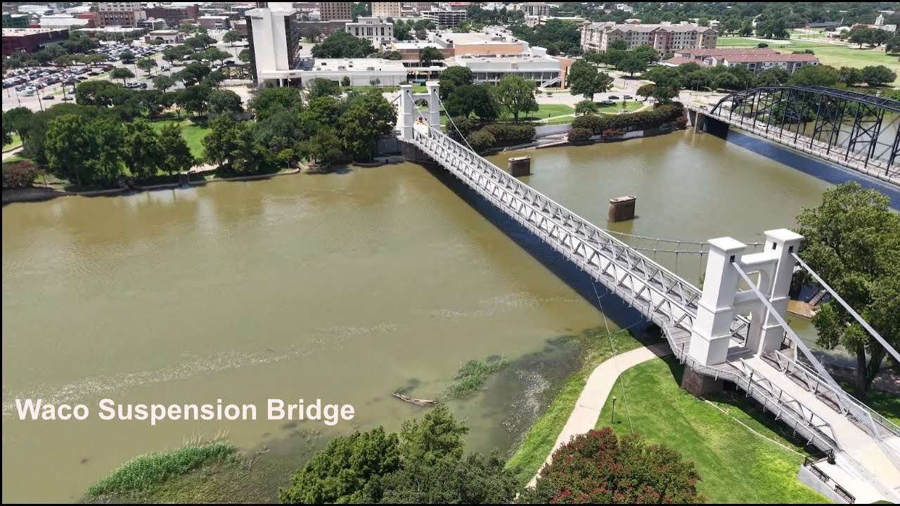 Waco Suspension Bridge taken with DJI Air 3S