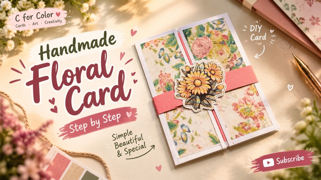 Vintage card | Easy paper card ideas design | C For Color - YouTube