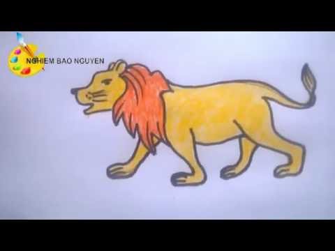 Vẽ con sư tử/ How to Draw a Lion - YouTube