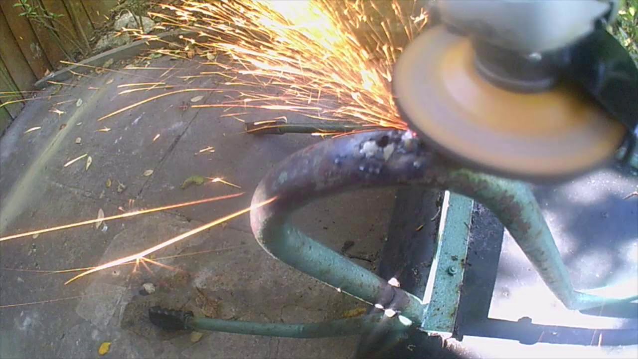 Sealey Mightymig 100 Amp NoGas MIG welder practice on wheel barrow skid repair YouTube