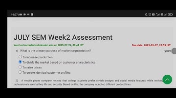 Marketing management week -2 Assignment Answer 2025 IIMB / swayam portal