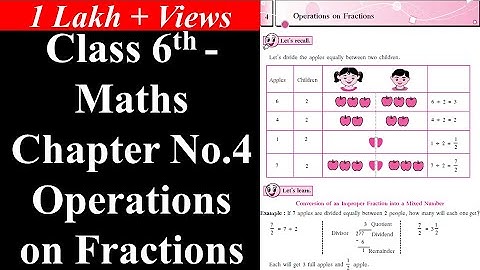 Class 6-Maths-Chapter-4 Operations on Fractions by #Maqsood Shaikh (Hindi)