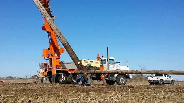 Installing a 80ft Telephone pole