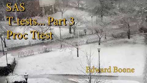 SAS T-tests... Part 3  (PROC TTEST)