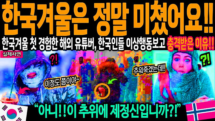 [해외감동사연] 한국겨울은 정말 미쳤어요!! 한국겨울 첫 경험한 해외 유튜버, 한국인들 이상행동보고 충격받은 이유!!