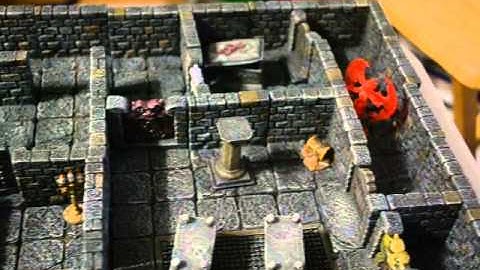 Dwarven Forge Game Tiles Dungeon setup with Reaper Bones Part 3