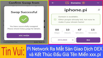 Pi Network ra mắt sàn giao dịch DEX và kết thúc đấu giá tên Miền .Pi