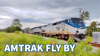 Amtrak Auto Train Fly By Over Rail Crossing | Pierson FL | #amtrak #railfans #autotrain