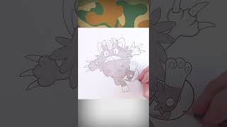 Colouring through the Pokedex 052 Meowth Galarian Form  #pokemon #colouring #galarianmeowth