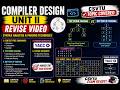 Compiler Design Unit 2 Revision 🔥 | Syntax Analysis & Parsing Techniques | CSVTU