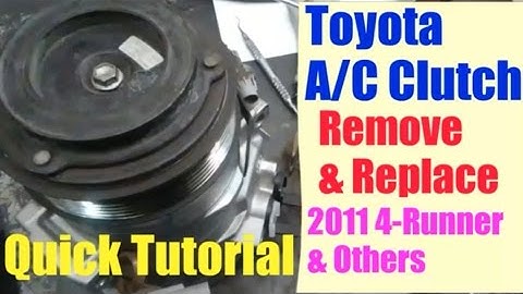Toyota A/C Clutch Remove/Install Quick Tutorial