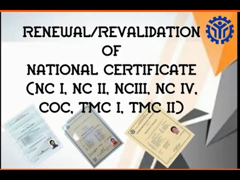 PAANO MAG RENEW NG NC 2 | HOW TO RENEW TESDA NATIONAL CERTIFICATE NC II, NC III, NC IV, COC, TMC I