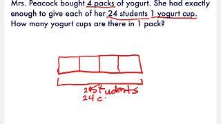 Use a Tape Diagram to Divide by 4