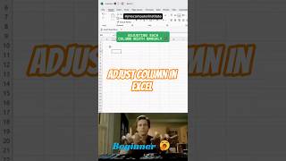 how to adjusting each column width #exceltips #exceltricks  #exceltutorial #spreadsheet