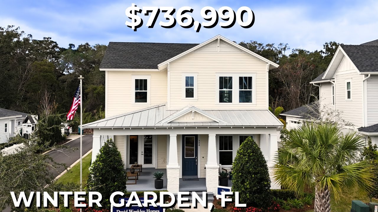 TOURING NEW CONSTRUCTION EMPTY HOME IN WINTER GARDEN, FLORIDA - YouTube