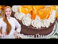 Chocolate Orange Cheesecake - RICH, Chocolate Cheesecake Recipe! With Orange Whipped Cream!