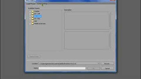 How to use: Adobe Premier Pro CS3 Part 1 - Setting your Template