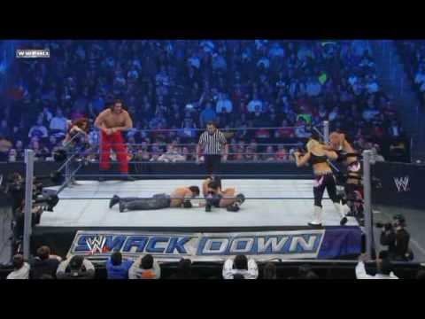 Matt Hardy Maria and The Great Khali vs The Hart D...