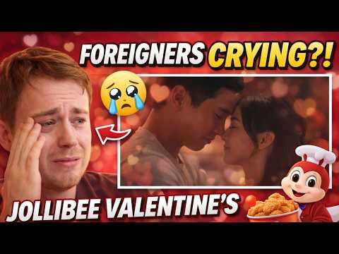 Foreigners CRY Watching Jollibee Valentine’s Commercial 😭❤️ Emotional Reaction!