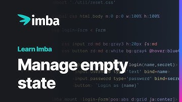 Manage Empty State | Learn Imba tutorial