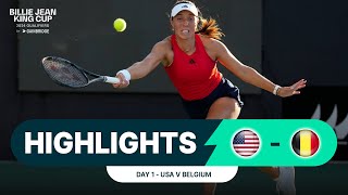 2024 Billie Jean King Cup Qualifiers: USA v Belgium (Day 1)