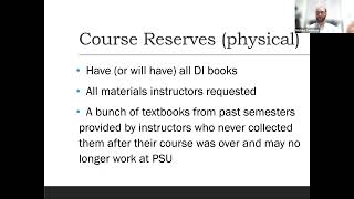 15in15: Without Reservation, Using Library Reserves at PSU