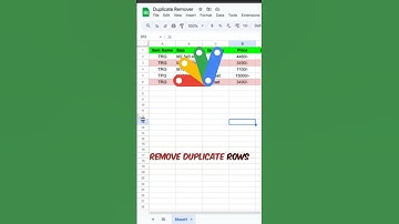 Remove Duplicates  #appscript #spreadsheet #coding  #excel #googleapps #spreadsheetlife #exceltips