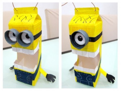 Video Lồng đèn Minion đáng yêu từ hộp sữa tươi - youtube