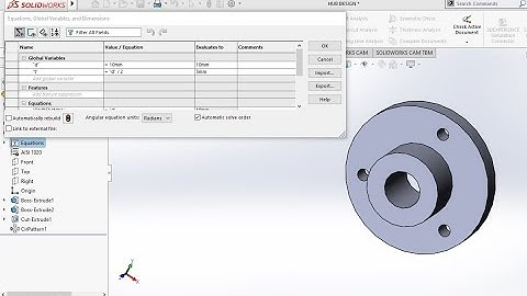 ME: Design of Hub or Flange using parametric modelling